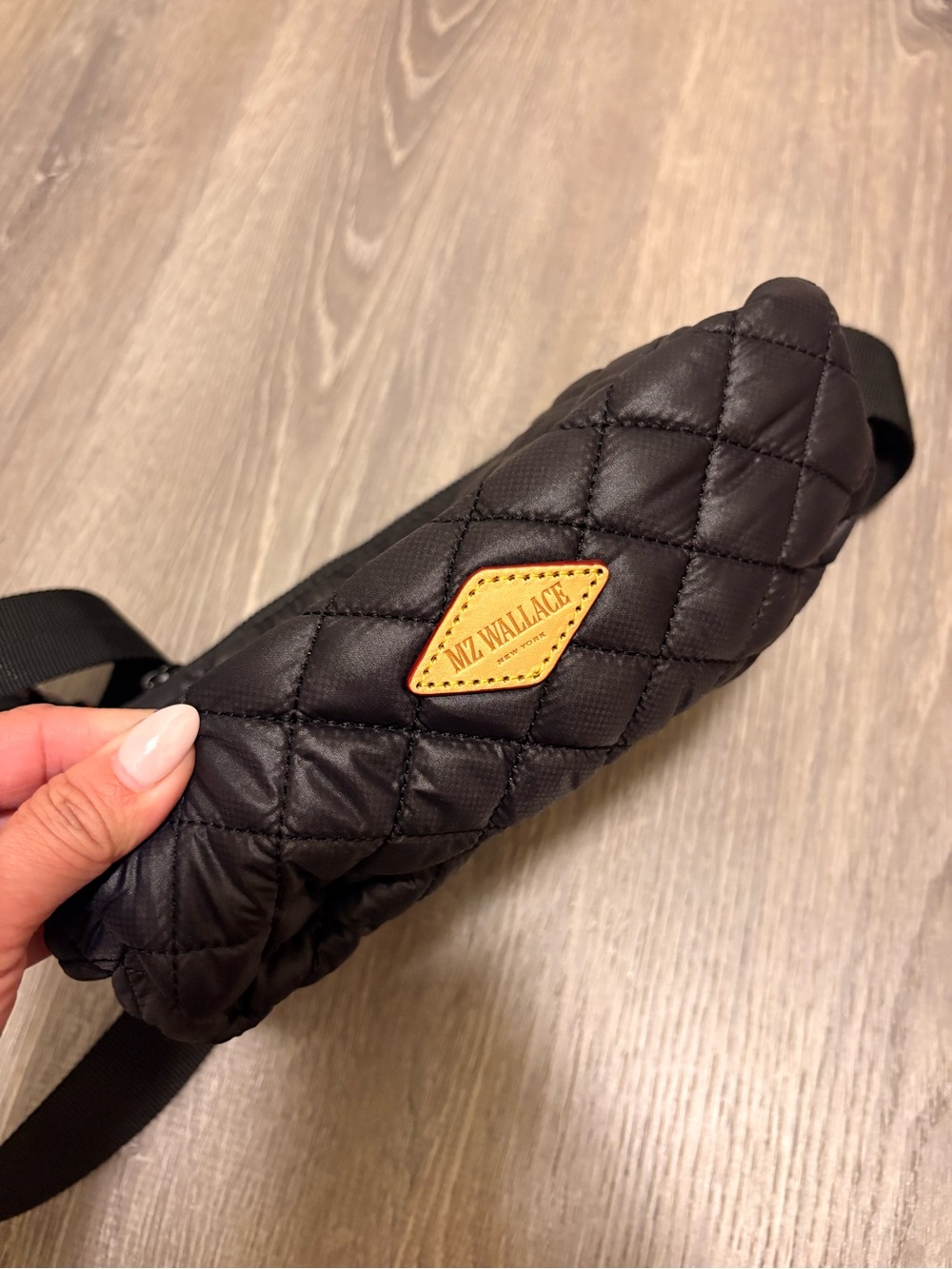 MZ Wallace Quilted Crossbody with Black Exterior and Tan Trim - NEVER USED - Picture 9 of 13